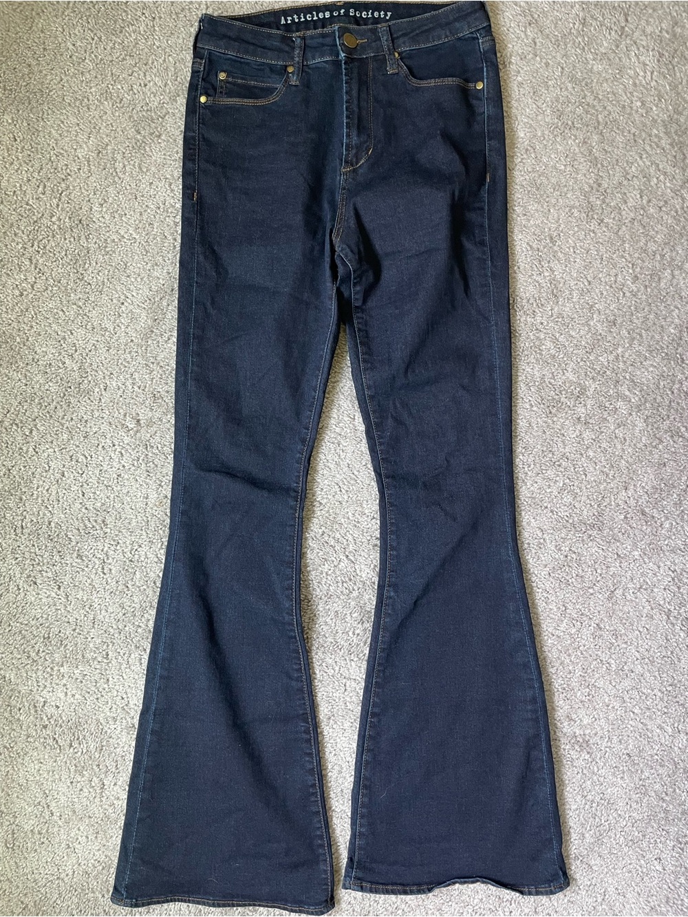 Articles Of Society Dark Blue Flare Jeans